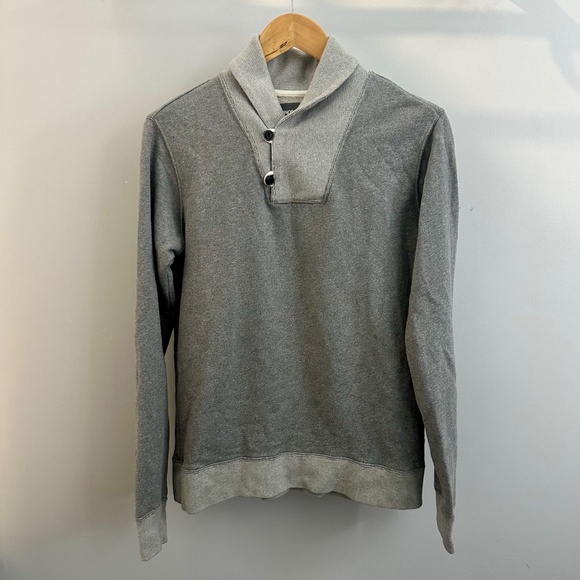 Bonobos Slim Fit Shawl Collar Pullover Sweater Men's Small - Heather Grey - Picture 1 of 5
